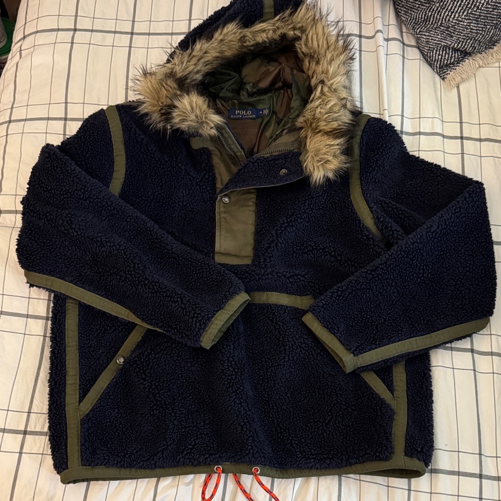 Polo by Ralph Lauren Navy Blue Fleece Jacket